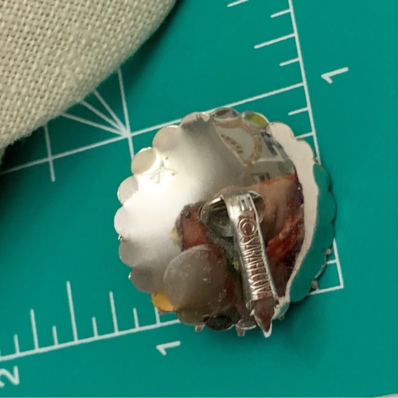 Sarah Coventry vintage southwest concho style clip on earrings - Picture 4 of 10